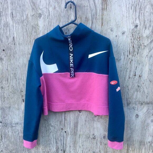 Nike Pro Icon Clash Get Fit Half Zip Pullover Workout Jacket small - Picture 1 of 9